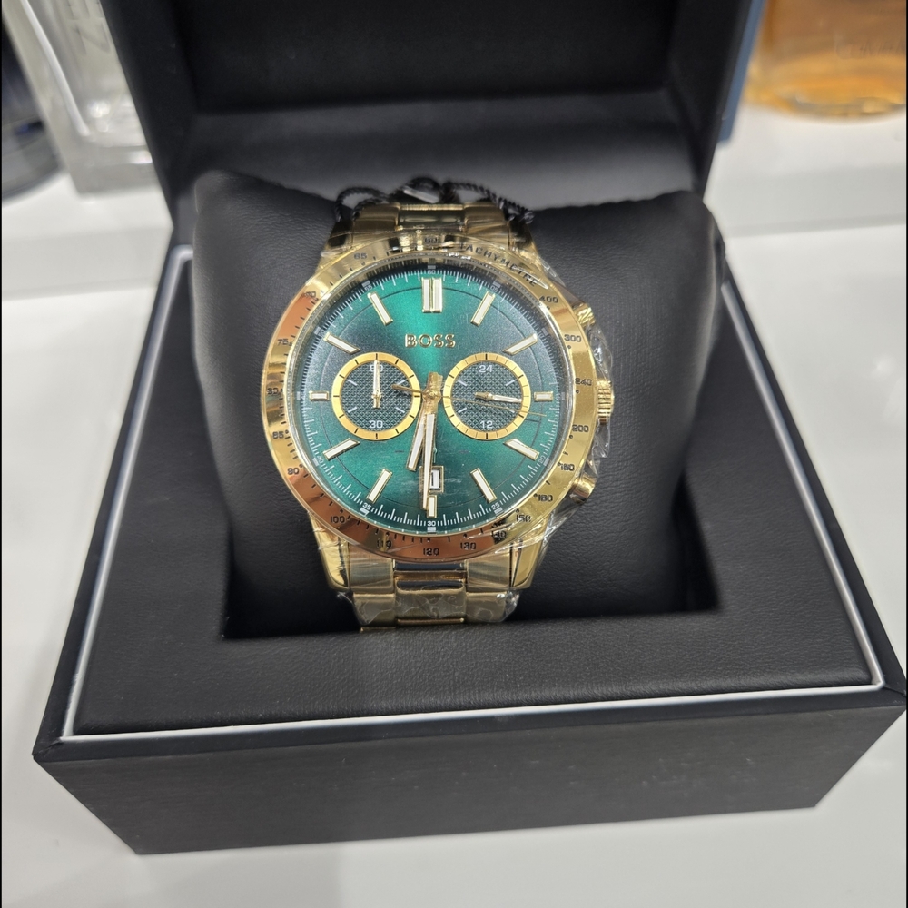 Hugo Boss Gold and Green Watch